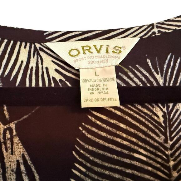 Orvis Sz L Dress Tropical Lightweight Spring Summer Travel Cruise Outdoor - Picture 2 of 8